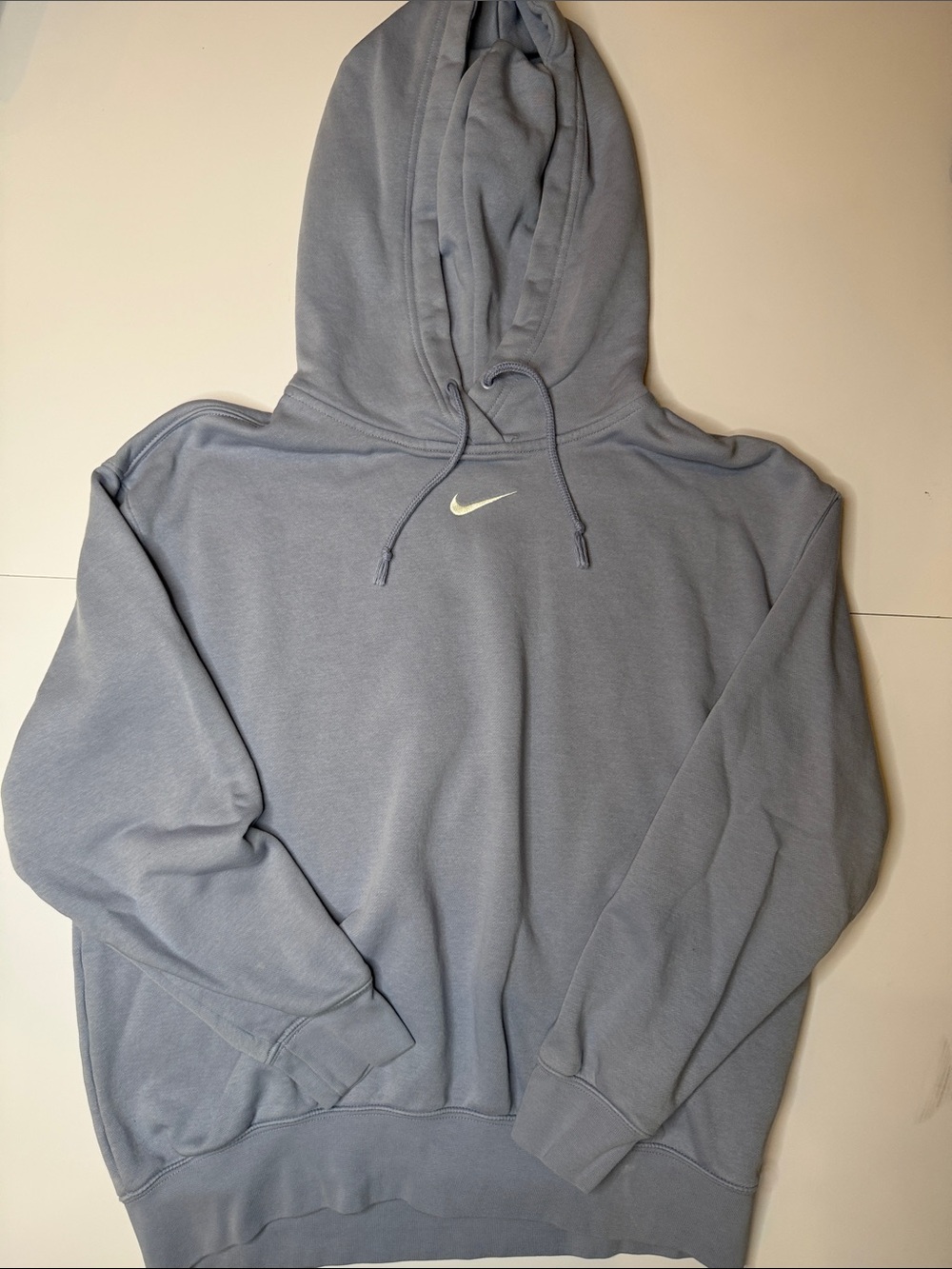 Nike Light Blue Pullover Hoodie with White Swoosh